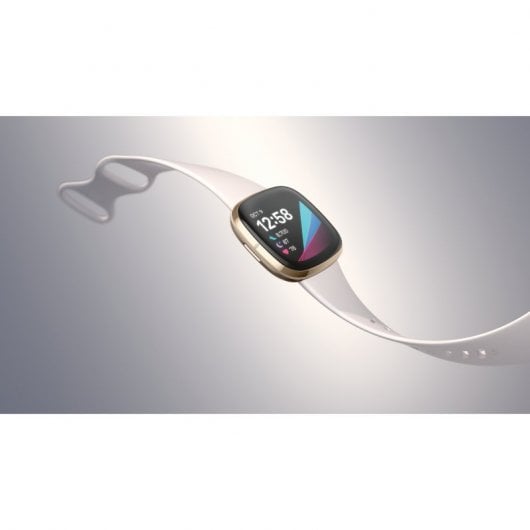 Fitbit Sense Smartwatch Blanco Marfil/Acero Inoxidable Dorado
