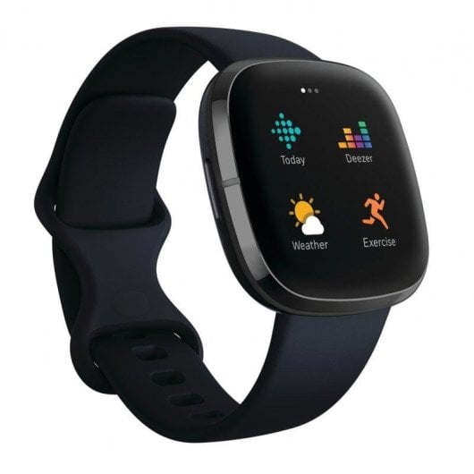 Fitbit Sense GPS NFC Bluetooth 40mm AMOLED Carbone/Graphite S/L Pulsomètre SpO2 Étanche 50m