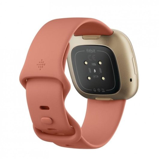 Fitbit Versa 3 Bluetooth GPS NFC 40mm AMOLED Gold/Rosa S/M Wasserdicht Herzfrequenz Schlafmonitor