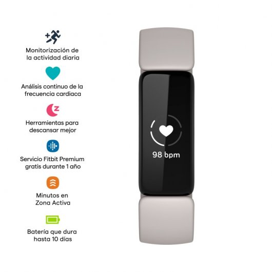 Fitbit Inspire 2 Pulsera de Actividad Blanco Marfil