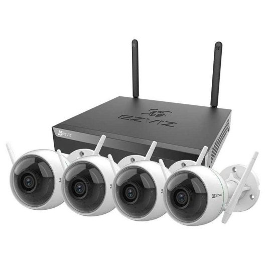 Überwachungskamera EZVIZ X5S-8W Kit FullHD Nachtsicht Außen Audio WLAN Recorder