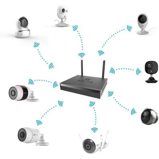 EZVIZ X5S-8W Kit de Videovigilância Sem Fios NVR X5S + 4 Câmaras C3WN