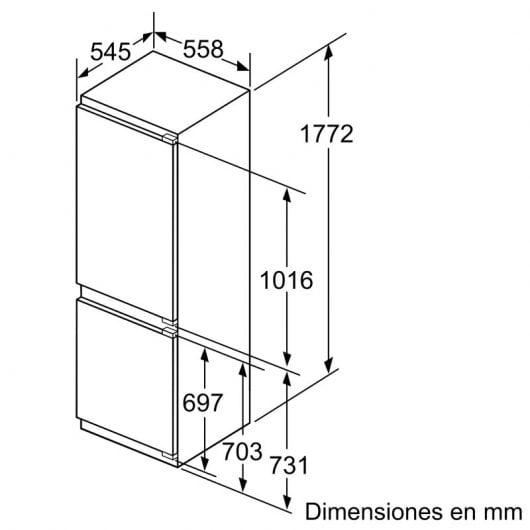 Siemens iQ700 KI86FPDD0 Frigorífico Combi Integrable D