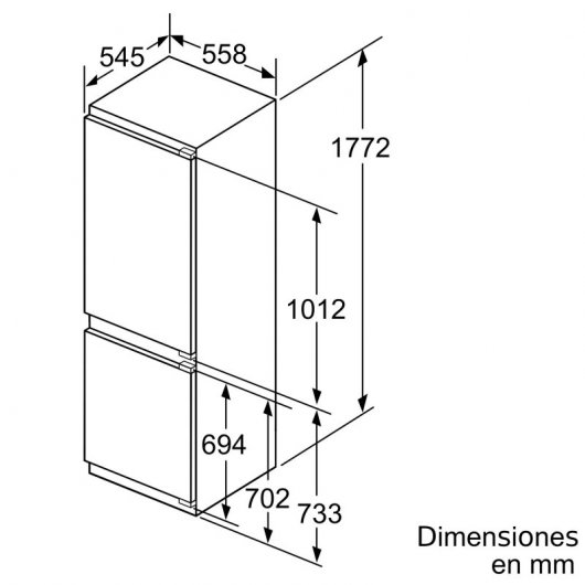 Siemens iQ500 KI86NAFF0 Frigorífico Combi Integrable F