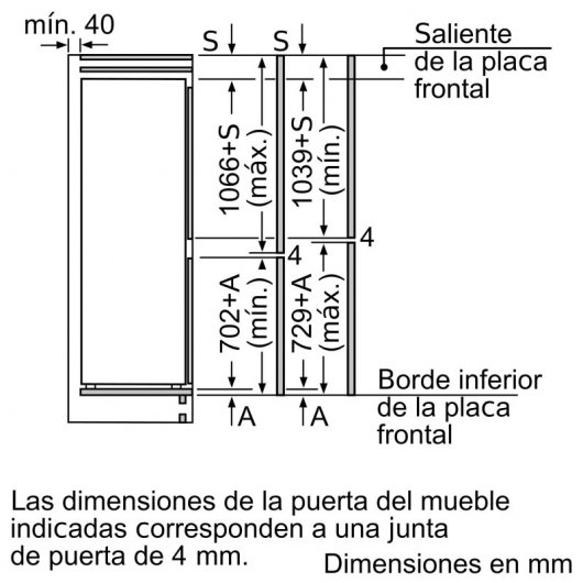 Siemens iQ500 KI86NAFF0 Frigorífico Combi Integrable F