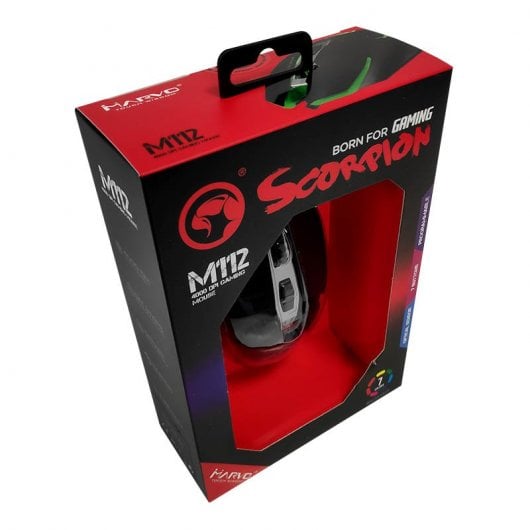 Scorpion MA-M112 Ratón Gaming 4000 DPI Negro