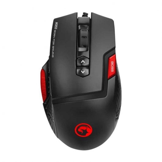 Scorpion M355+G1 Pack Ratón Gaming RGB 6400 DPI + Alfombrilla Negra/Roja