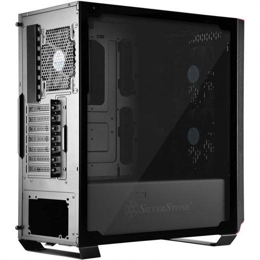 SilverStone SST-PM02W-G TorreATX Cristal Templado Negra