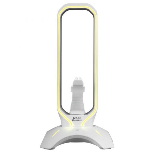 Mars Gaming MHHPRO Soporte Auriculares + Bungee para Ratón + HUB 2x USB 3.0 Blanco