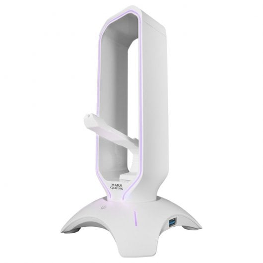 Mars Gaming MHHPRO Soporte Auriculares + Bungee para Ratón + HUB 2x USB 3.0 Blanco