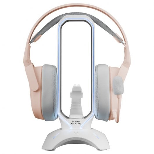 Mars Gaming MHHPRO Soporte Auriculares + Bungee para Ratón + HUB 2x USB 3.0 Blanco