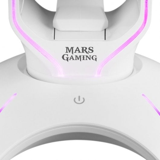 Mars Gaming MHHPRO Soporte Auriculares + Bungee para Ratón + HUB 2x USB 3.0 Blanco