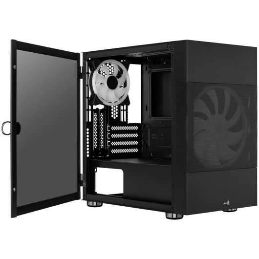 Aerocool Atomic ARGB Cristal Templado USB 3.0 Negra