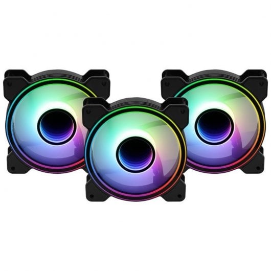 Aerocool Mirage 12 ARGB Pro Pack 3 Ventoinhas 120mm ARGB + Hub H66F RGB + Comando Remoto