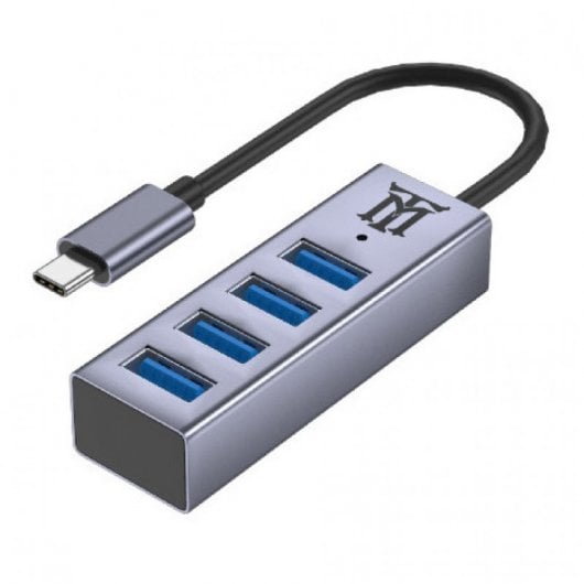 Maillon Premium HUB Typ-C 3.1 4 in 1 Aluminium Silber
