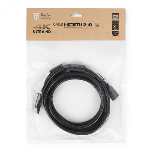 Cavo Maillon HDMI 2.0 4K ad alta velocità 3m Nero