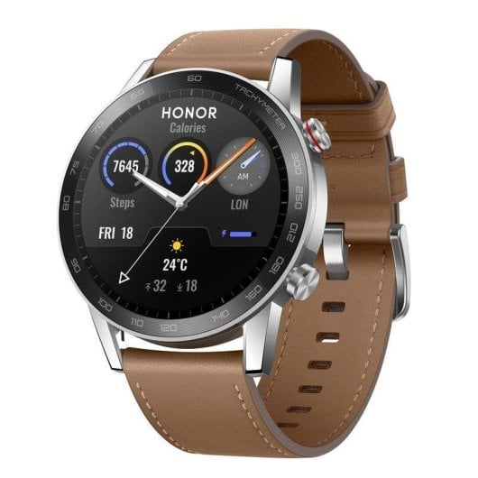 Honor MagicWatch 2 Bluetooth GPS 46mm AMOLED Marron Étanche 5ATM Pulsomètre Suivi Sommeil
