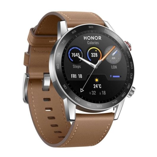 Honor MagicWatch 2 Bluetooth GPS 46mm AMOLED Marron Étanche 5ATM Pulsomètre Suivi Sommeil