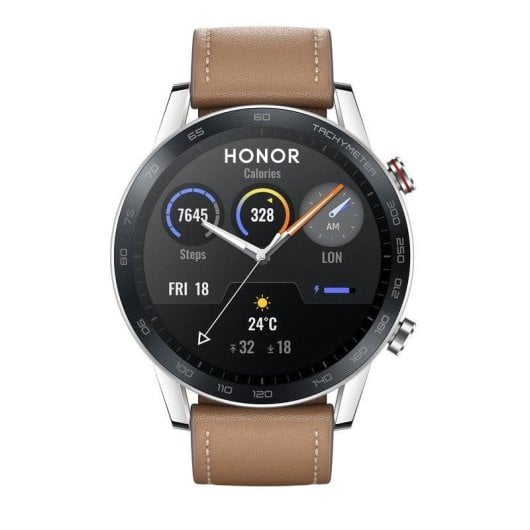Honor MagicWatch 2 Bluetooth GPS 46mm AMOLED Marron Étanche 5ATM Pulsomètre Suivi Sommeil