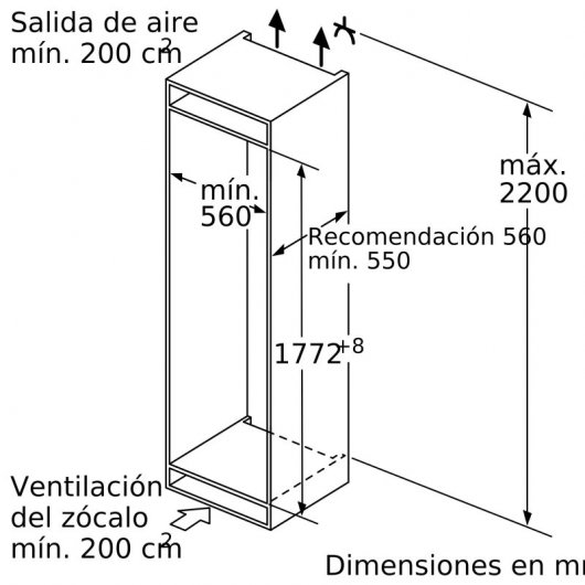 Bosch KIR81AFE0 Frigorífico Una Puerta Integrable E