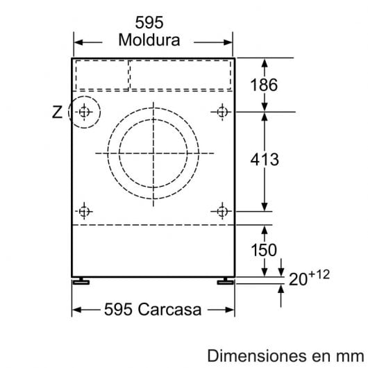 Balay 3TW773B Máquina de Lavar e Secar Roupa Encastrável 7Kg/4Kg E