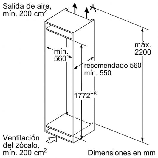 Balay 3KIF737F Frigorífico Combi Integrable F