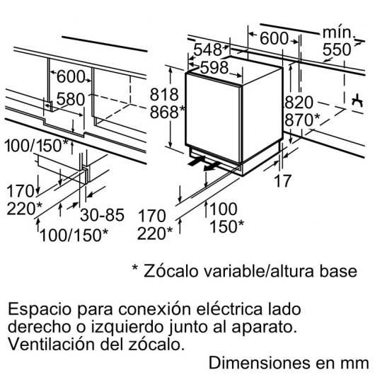 Balay 3GUF233S Congelador Vertical Integrable F