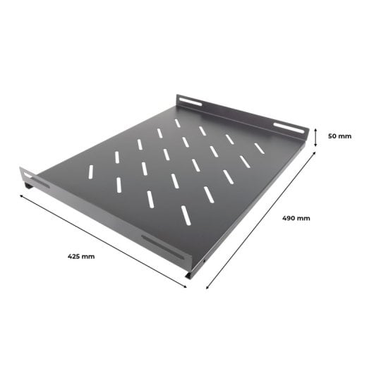 Aiten Data Bandeja Fija 490x425x50mm Válida para Armarios Rack 19" con Fondo 600mm