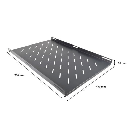 Aiten Data Bandeja Fija 470x700x50mm Válida para Armarios Rack 19" con Fondo 1000mm
