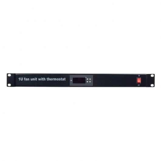 Aiten Data Termostato digital 1U para gabinete rack de 19" com 2 ventoinhas de 120 mm