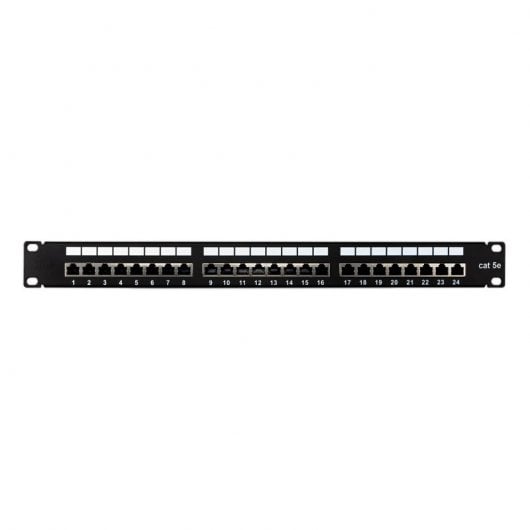 Aiten Data Patch Panel 24 Puertos 1U Cat 5e FTP Panel Premium para Redes de Datos y Armarios Rack