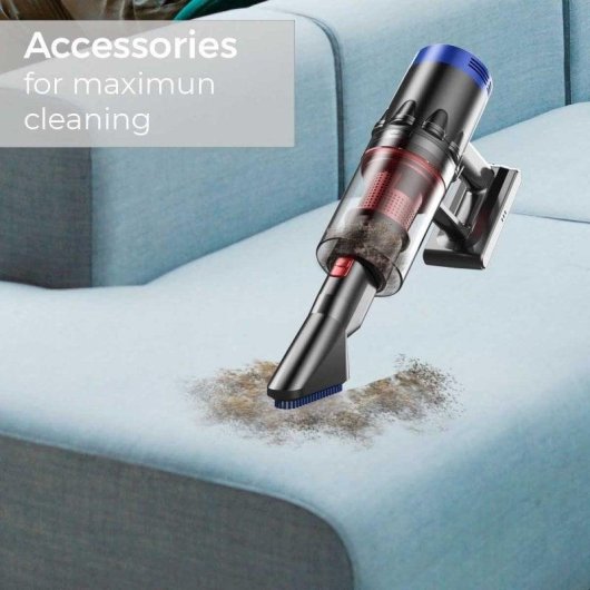 Aspirateur sans Fil Prixton Sirocco 350W 40 min Filtre HEPA 0,65L Accessoires