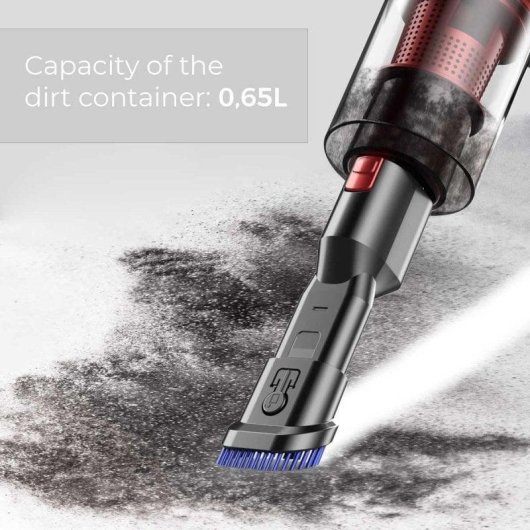 Aspirateur sans Fil Prixton Sirocco 350W 40 min Filtre HEPA 0,65L Accessoires