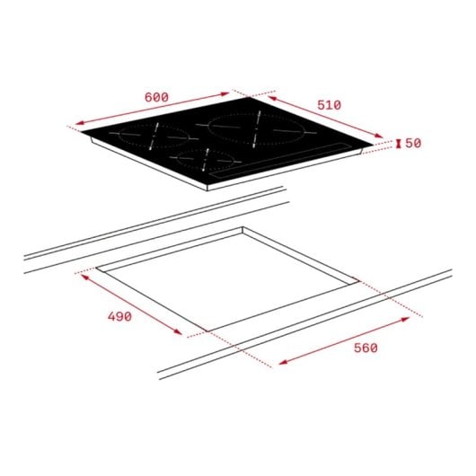 Teka IBC 63010 MSS Placa de Inducción 3 Zonas 60cm Cristal Negro