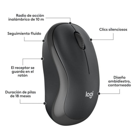 Tastiera a membrana Logitech MK295 Silent Touch Layout ES con mouse wireless e tasti silenziosi
