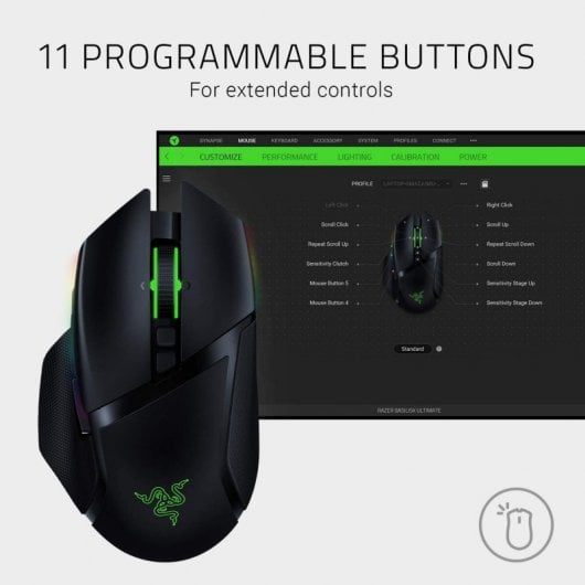 Mouse da gioco Razer Basilisk Ultimate 20000 DPI Nero