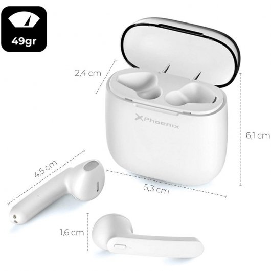 Phoenix EarPods Auriculares Bluetooth Blancos