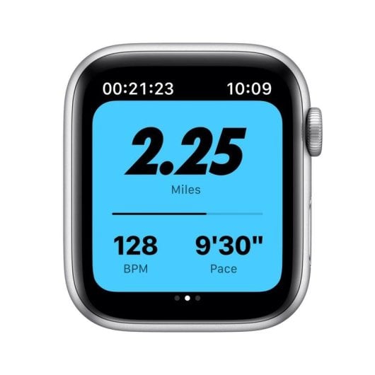 Apple Watch Series 6 Nike GPS Cellular 44mm Retina OLED Argent Noir Platine S/M Étanche SpO2 ECG