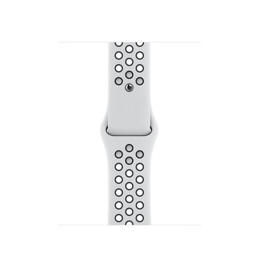 Apple Watch Nike Series 6 GPS 40 mm en aluminium argenté avec bracelet sport Nike platine pur/noir