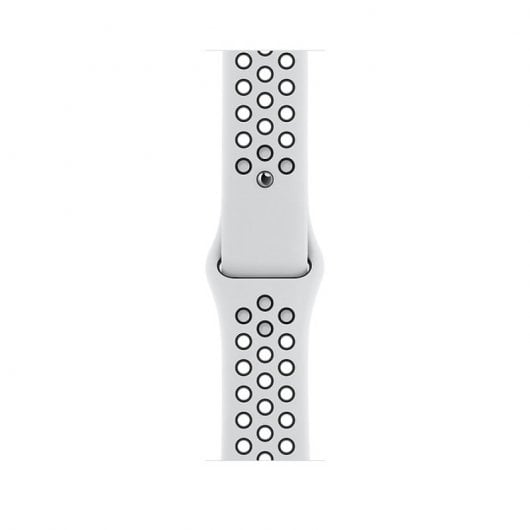 Apple Watch Nike Series 6 GPS 44mm Alumínio em Prateado com Bracelete Nike Sport Platina Puro/Preto