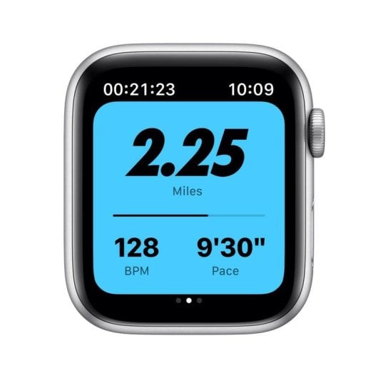 Apple Watch Nike Series 6 GPS 44mm Retina OLED Argento Cinturino Nike Sport Platino Nero S/M Resistenza Acqua 50m SpO2 ECG