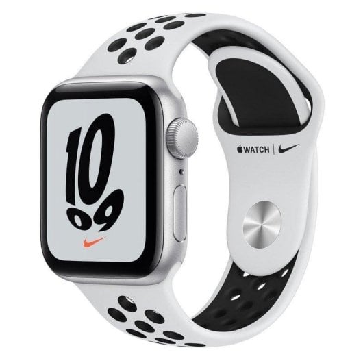 Apple Watch Nike SE GPS 44mm Aluminio en Plata Correa Nike Sport Platino Puro/Negra