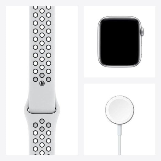 Apple Watch Nike SE GPS 44mm Aluminio en Plata Correa Nike Sport Platino Puro/Negra