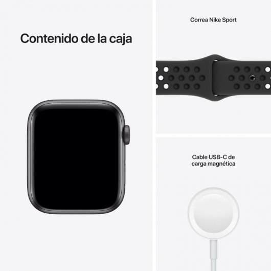 Apple Watch Nike SE GPS 44mm Aluminio en Gris Espacial con Correa Nike Sport Antracita/Negra
