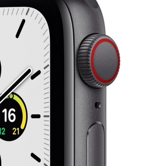 Apple Watch SE GPS + Cellular 40mm Alumínio em Cinzento Sideral com Bracelete Desportiva Preta