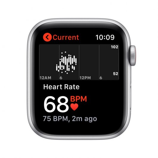 Apple Watch SE GPS + Cellular 44mm Alumínio em Prateado Bracelete Loop Desportiva Azul Marinho Intenso