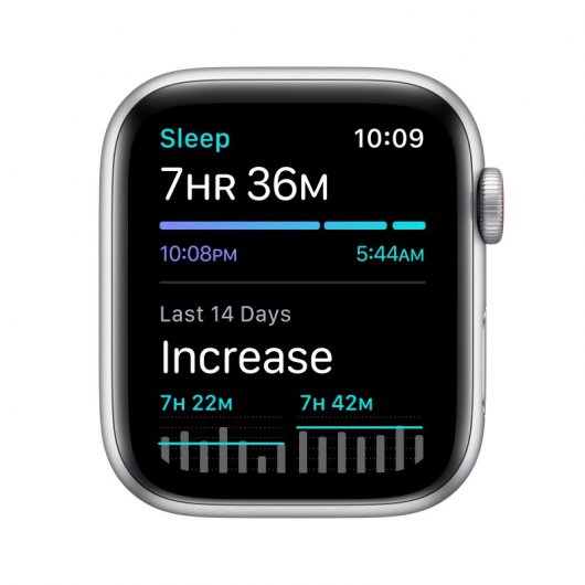 Apple Watch SE GPS + Cellular 44mm Alumínio em Prateado Bracelete Loop Desportiva Azul Marinho Intenso