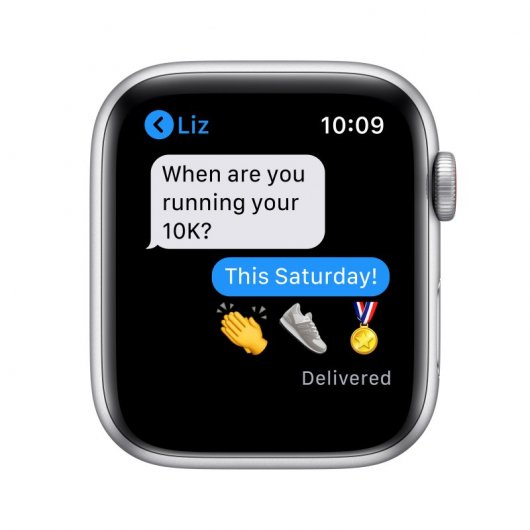 Apple Watch SE GPS + Cellular 44mm Alumínio em Prateado Bracelete Loop Desportiva Azul Marinho Intenso