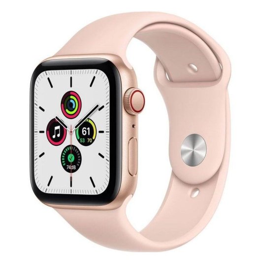Apple Watch SE GPS + Cellular 44mm Aluminio en Oro con Correa Deportiva Rosa Arena Reacondicionado