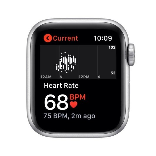 Apple Watch SE GPS 40mm Aluminio en Plata con Correa Deportiva Blanca